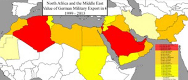 German Arms Transfer to North Africa and the Middle East from 1999 to 2013